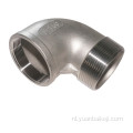 schroefdraad SS 304 316 90 graden buisfittingen